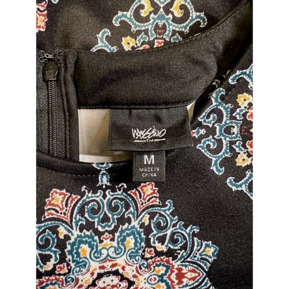 EUC Mossimo Patterned Fit and Flare Dress | A Line Halter Sleeveless Maximalist - Picture 4 of 5